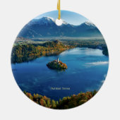 Bled Island, Slovenië, schilderachtig Keramisch Ornament (Achterkant)