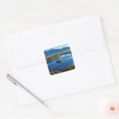 Bled Island, Slovenië, schilderachtig Vierkante Sticker (Envelop)