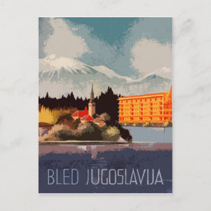 Bled, Joegoslavië, Kroatië, vintage reis Briefkaart