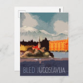 Bled, Joegoslavië, Kroatië, vintage-reizen Briefkaart (Voorkant / Achterkant)