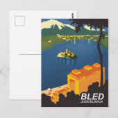 Bled, Joegoslavië, vintage reis Briefkaart (Voorkant / Achterkant)
