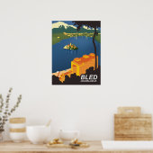 Bled, Joegoslavië, vintage reis Poster (Keuken)