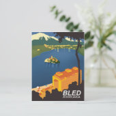 Bled, Joegoslavië, vintage-reizen Briefkaart (Staand voorkant)