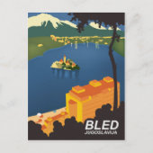 Bled, Joegoslavië, vintage-reizen Briefkaart (Voorkant)