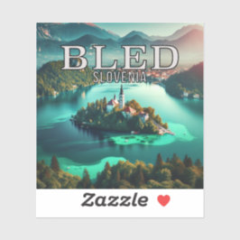 Bled Slovenië 3 inch vinyl Sticker