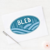 Bled Slovenië buiten Ovale Sticker (Envelop)