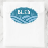 Bled Slovenië buiten Ovale Sticker (Tas)