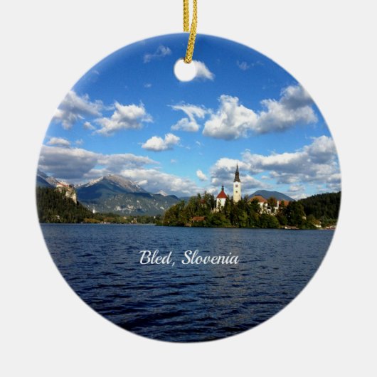 Bled, Slovenië—landschapsfoto Keramisch Ornament (Voorkant)