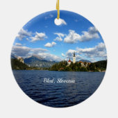 Bled, Slovenië—landschapsfoto Keramisch Ornament (Achterkant)