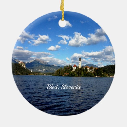 Bled, Slovenië—landschapsfoto Keramisch Ornament (Achterkant)