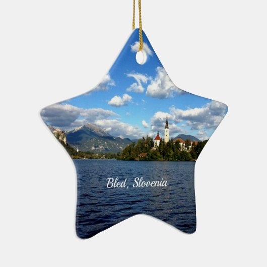 Bled, Slovenië—landschapsfoto Keramisch Ornament (Rechts)