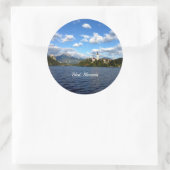 Bled, Slovenië--landschapsfoto Ronde Sticker (Tas)