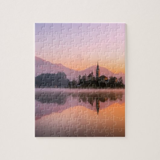 Bled Slovenië op Sunset Legpuzzel (Verticaal)