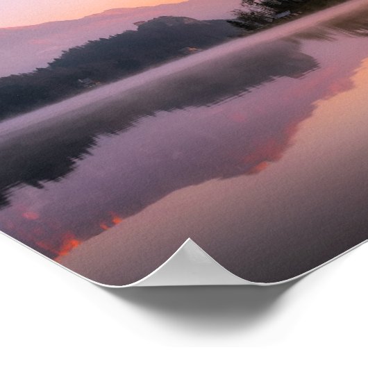 Bled Slovenië op Sunset Poster (Hoek)