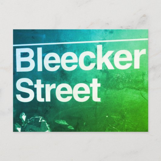 Bleecker Street, Greenwich Village, Manhattan NYC Briefkaart (Voorkant)