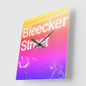 Bleecker Street, Greenwich Village, Manhattan NYC Vierkante Klok (Hoek)