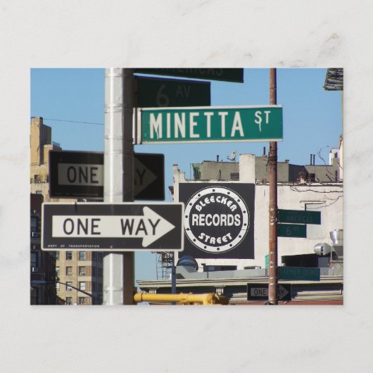 Bleecker Street Records Briefkaart (Voorkant)