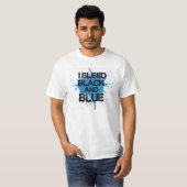 Bleed Black en Blue T-shirt (Voorkant volledig)