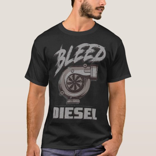 Bleed Diesel Fuel Diesels Trucks Roll Coal USA T-shirt (Voorkant)