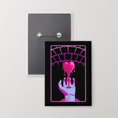 "Bleed For You" esthetische Pixel Art Button (Voorkant / Achterkant)