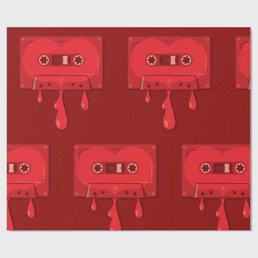 Bleeding Audio Cassette Cadeaupapier (Vlak)