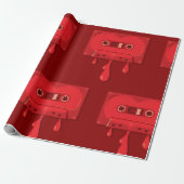 Bleeding Audio Cassette Cadeaupapier (Uitgerold)