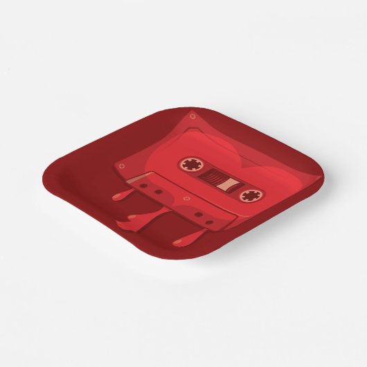 Bleeding Audio Cassette Papieren Bordje (Gebogen)