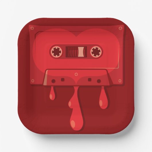 Bleeding Audio Cassette Papieren Bordje (Voorkant)