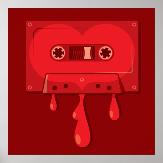 Bleeding Audio Cassette Poster (Voorkant)
