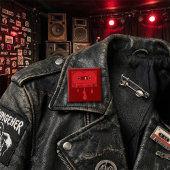 Bleeding Audio Cassette Vierkante Button 5,1 Cm