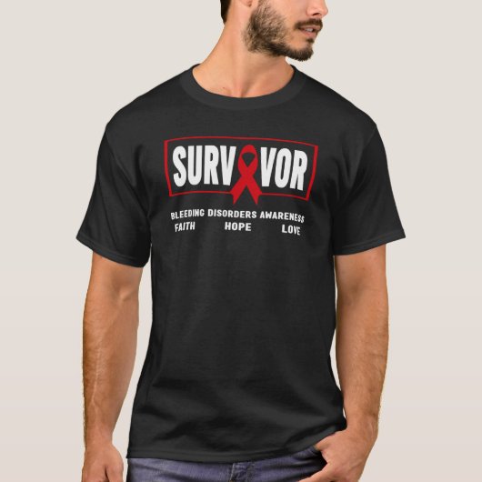 Bleeding Disorders Survivor Bleeding Disorders Awa T-shirt (Voorkant)