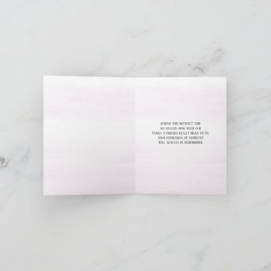 Bleeding Hartelijk medeleven Bedankkaart (Binnen)