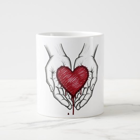 Bleeding Heart Aesthetic Mug Grote Koffiekop (Voorkant)