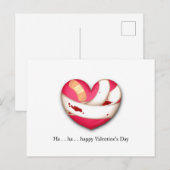 Bleeding Heart Comical Valentine Feestdagenkaart (Voorkant / Achterkant)
