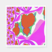 Bleeding Heart Fractal Paper Napkins Servet (Voorkant)