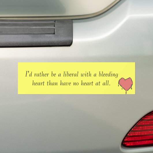 Bleeding Heart Liberal Bumpersticker (Op auto)