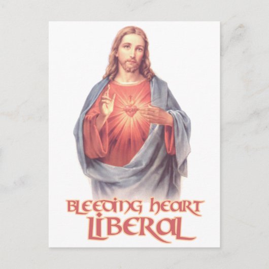 Bleeding Heart Liberal Jesus Briefkaart (Voorkant)