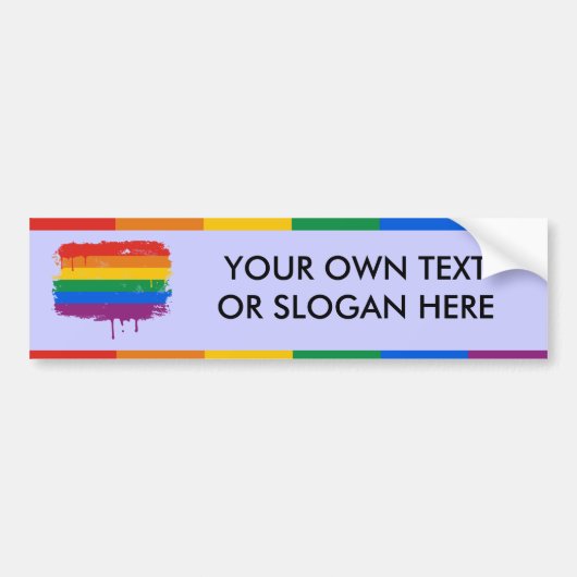 Bleeding Regenboog Bumpersticker (Voorkant)