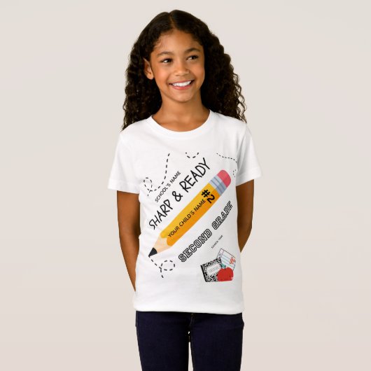 BLEEGRAPHICS: Hallo, Groep 4! T-shirt (Voorkant volledig)