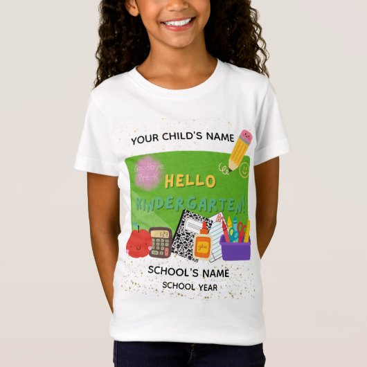 BLEEGRAPHICS: Hallo, kleuterschool! T-shirt (Voorkant)