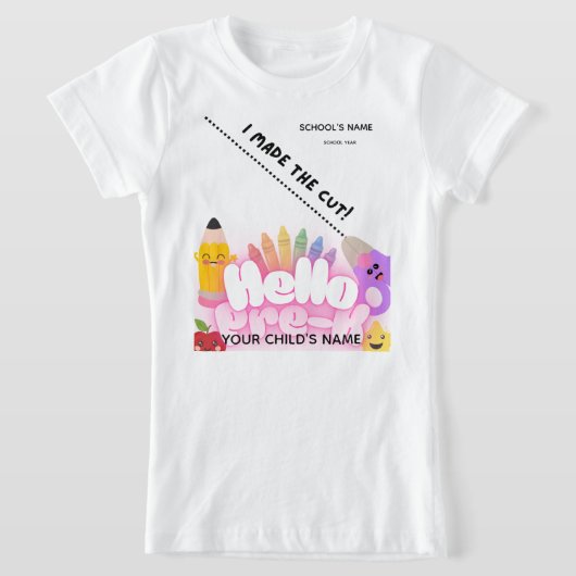 BLEEGRAPHICS: Hallo, Pre-K! T-shirt (Laagn)