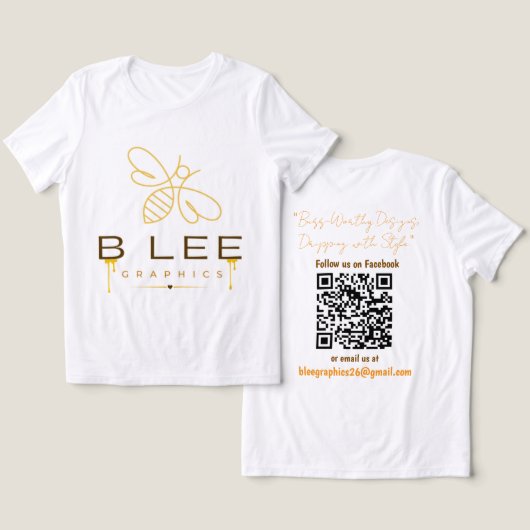BLEEGRAPHICS Logo Vrouwen Tri-Blend Shirt (Ontwerp Voorkant & Achterkant)