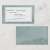 Bleek  Aqua Grunge Effect Oude Italiaanse muur Visitekaartje (Voorkant / Achterkant)