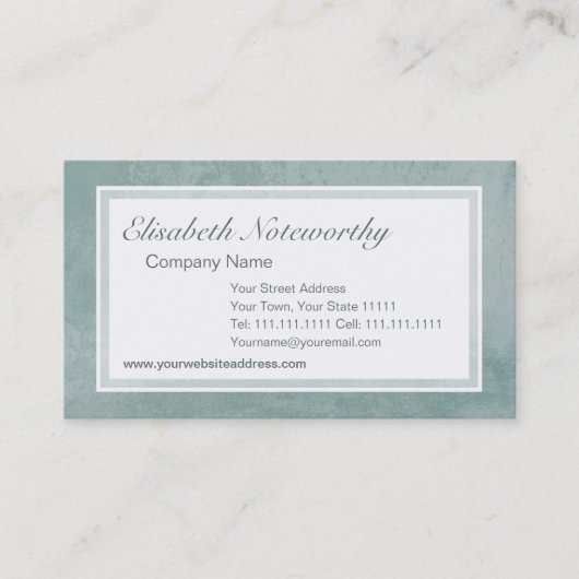 Bleek  Aqua Grunge Effect Oude Italiaanse muur Visitekaartje (Voorkant)