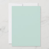 Bleek Aqua Romantische Bloemige Bruiloft Kaart (Achterkant)