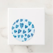 Bleek Baby Blue Waterverf Heart Gift Label (In situ)