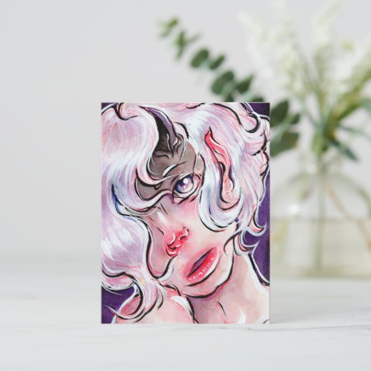 Bleek beest briefkaart (Staand voorkant)