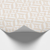 Bleek beige geometrische decocubedenkpatroon cadeaupapier (Hoek)