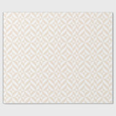 Bleek beige geometrische decocubedenkpatroon cadeaupapier (Vlak)