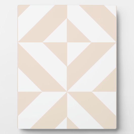 Bleek beige geometrische decocubedenkpatroon fotoplaat (Voorkant)